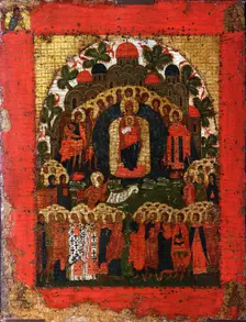 In Thee Rejoiceth, late 15th century. Creator: Russian icon