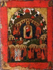 In Thee Rejoiceth, late 15th century. Creator: Russian icon