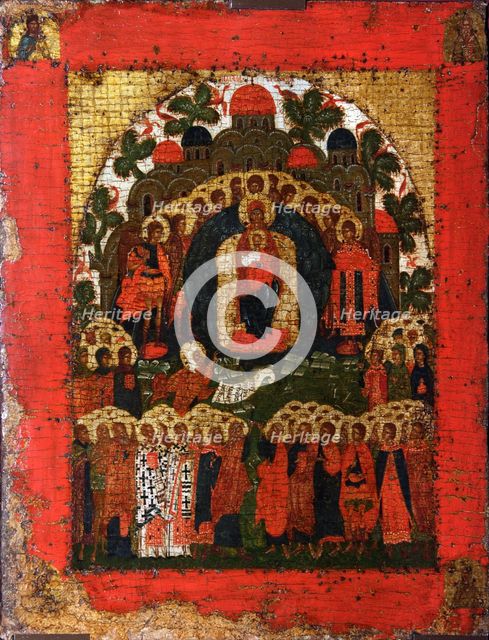 In Thee Rejoiceth, late 15th century. Creator: Russian icon.