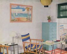 In this small London flat use has been made of inexpensive furniture 1940