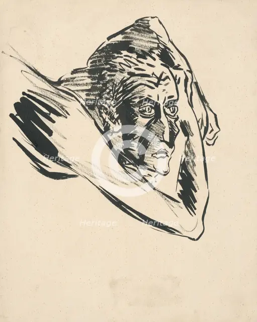 In thought, 1940-1944. Creator: Arnold Peter Weisz-Kubincan.