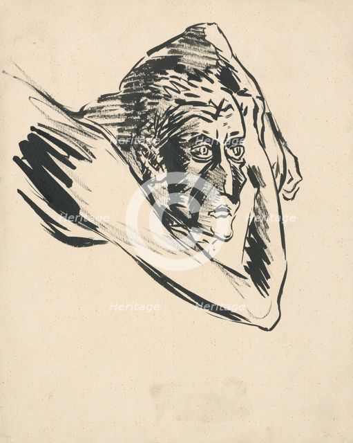 In thought, 1940-1944. Creator: Arnold Peter Weisz-Kubincan.