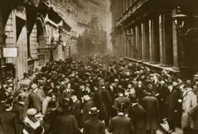 In Throgmorton Street beside the north wall of the London Stock Exchange, 20th century. Creator: Unknown
