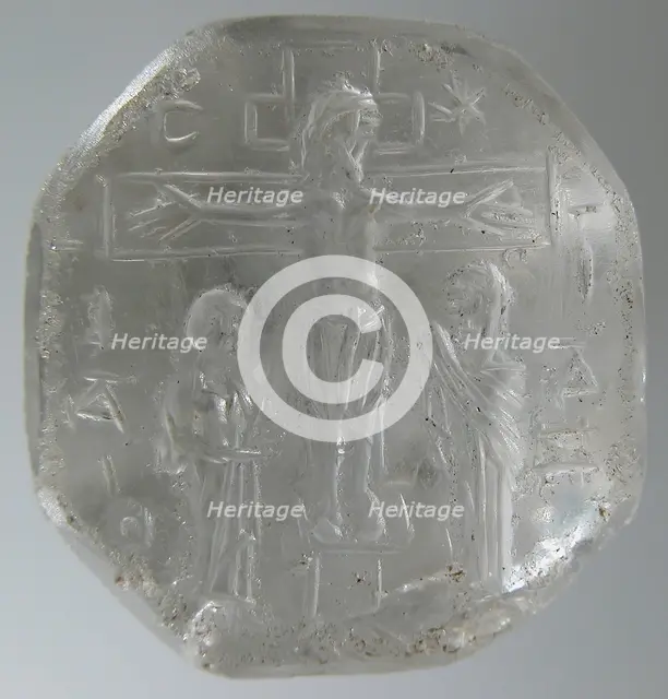 Intaglio Seal with the Crucifixion, Byzantine, 9th-11th century. Creator: Unknown.