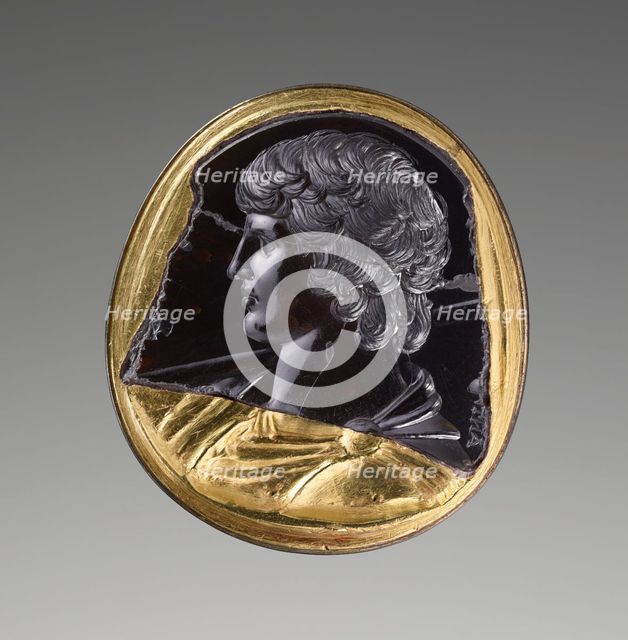 Intaglio with Bust of Antinous, A.D. 131-138. Creator: Unknown.