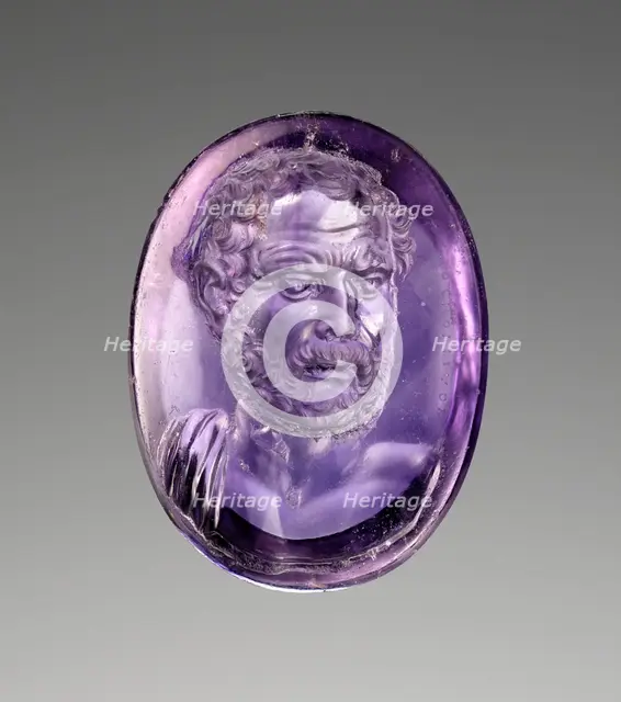 Intaglio with Bust of Demosthenes, about 25 B.C. Creator: Dioskouride.
