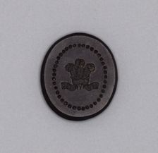 Intaglio with Crest of Prince of Wales, Burslem, Late 18th century. Creator: Wedgwood