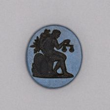 Intaglio with Figure of Justice, Burslem, Late 18th century. Creator: Wedgwood
