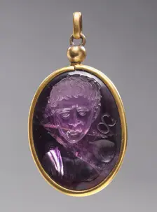 Intaglio with Male Portrait Bust, 500s. Creator: Unknown