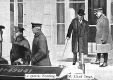 Inter-allied Solidarity; General Pershing and Mr. Lloyd George. The first meeting..., 1918 Creator: Unknown