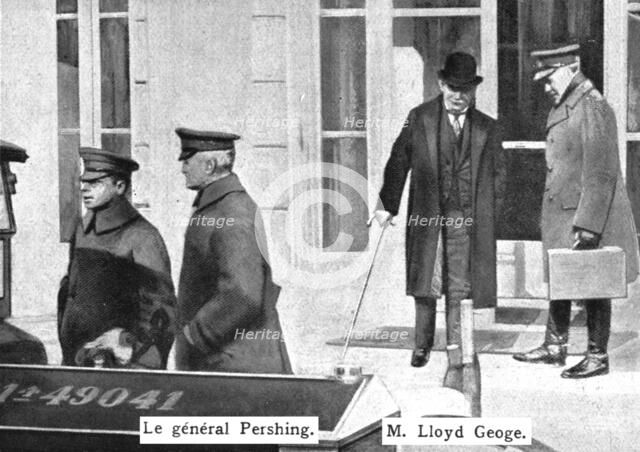 Inter-allied Solidarity; General Pershing and Mr. Lloyd George. The first meeting..., 1918 Creator: Unknown.