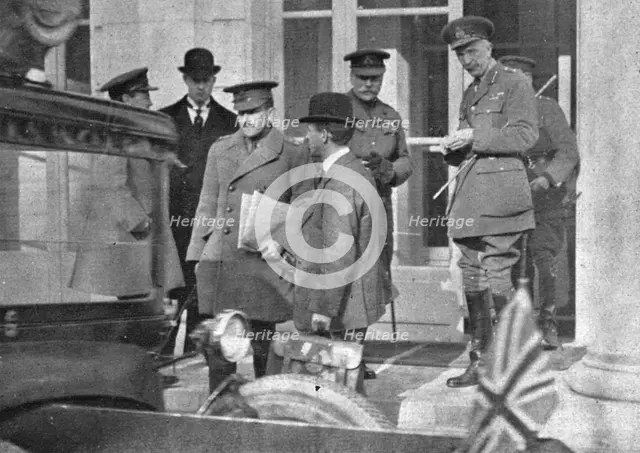 Inter-allied Solidarity; On the steps, Marshal Douglas Haig and General Wilson..., 1918. Creator: Unknown.