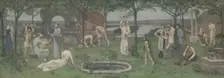 Inter artes et naturam (Between Art and Nature), ca. 1890-95. Creator: Pierre Puvis de Chavannes