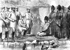 Interview between General Kaufmann and the Khan of Khiva, 1874. Creator: Unknown
