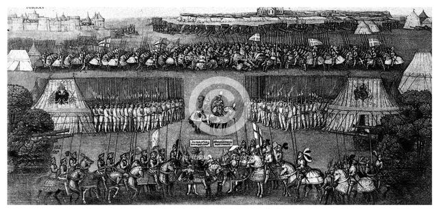 Interview between Henry VIII and the Emperor Maximilian, 16th century, (1896). Artist: Boussod, Valadon & Co