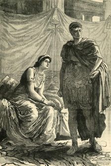 Interview Between Octavian and Cleopatra 1890. Creator: Unknown