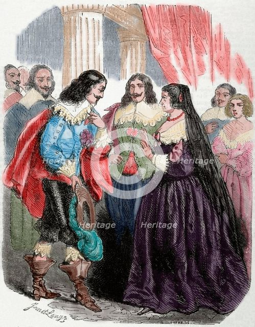 Interview between Louis XIII and his mother Marie de' Medici, (1851).  Creator: Dupre.