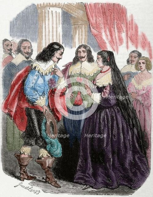 Interview between Louis XIII and his mother Marie de' Medici, (1851).  Creator: Dupre.