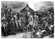Interview in the field Drap d'Or between Henry VIII of England (1491-1597) and Francis I of Franc…