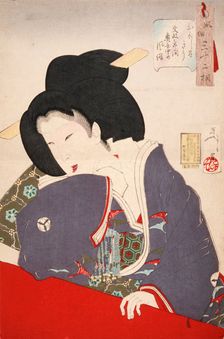 Interesting: A Lady-in-Waiting of the Bunsei Period (1818-1830), 1888. Creator: Tsukioka Yoshitoshi