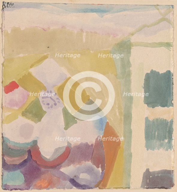 Interieur mit der Uhr (Interior with the Clock), 1913. Creator: Paul Klee.