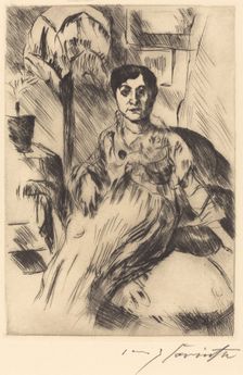 Interieur mit Frau (Interior with Woman), 1917. Creator: Lovis Corinth