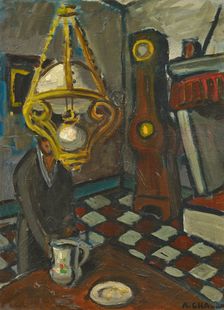 Intérieur avec chandelier. Creator: Chabaud, Auguste (1882-1955)