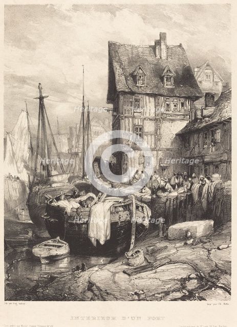 Intérieur d'un Port, 1833. Creator: Eugene Isabey.