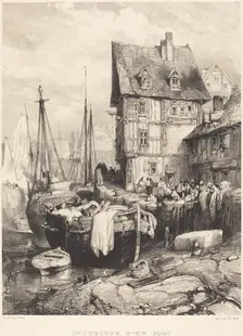 Intérieur d'un port, 1833. Creator: Eugene Isabey
