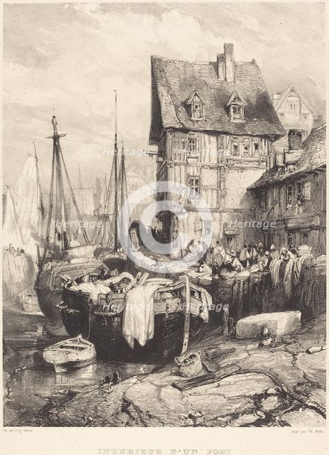 Intérieur d'un port, 1833. Creator: Eugene Isabey.