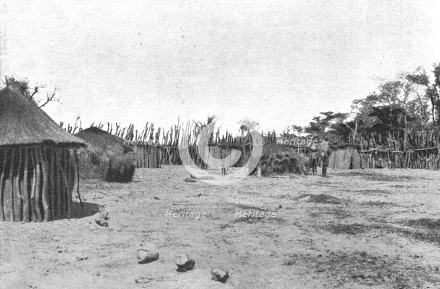 ''Interieur d'un village fortifie de l'Angola; Afrique Australe', 1914. Creator: Unknown.