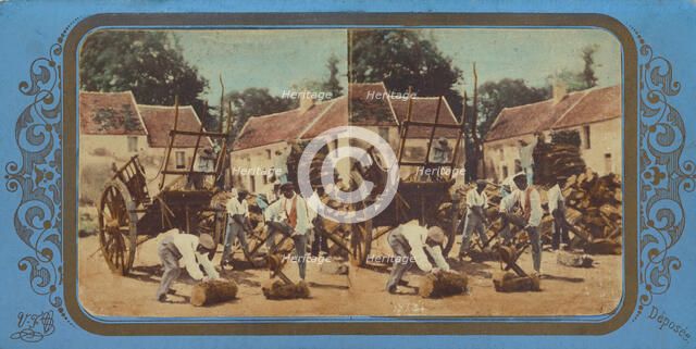 Interieur de cour. Brie., about 1855. Creator: Fraget & Viret.