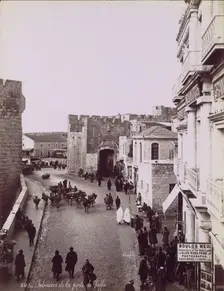 Intérieur de la Porte de Jaffa, ca. 1870. Creator: Felix Bonfils