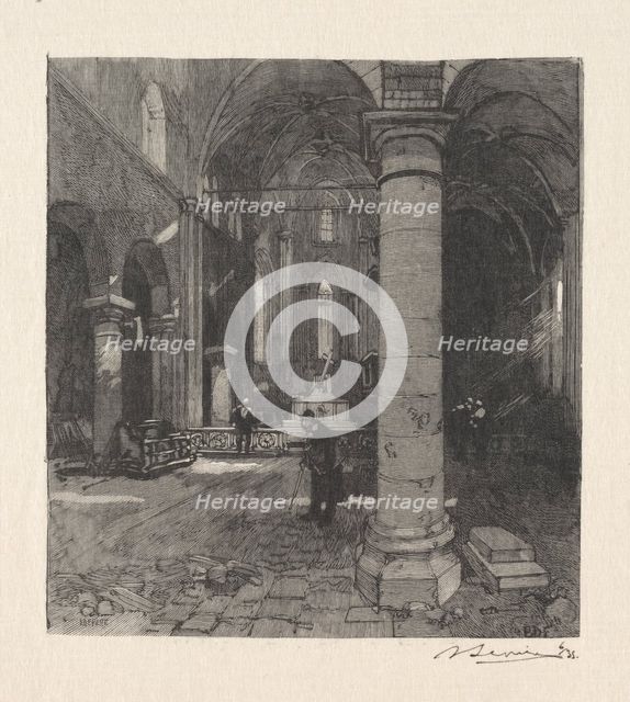 Interieur de lEglise. Creator: Auguste Louis Lepère (French, 1849-1918).