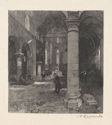 Interieur de lEglise. Creator: Auguste Louis Lepère (French, 1849-1918)