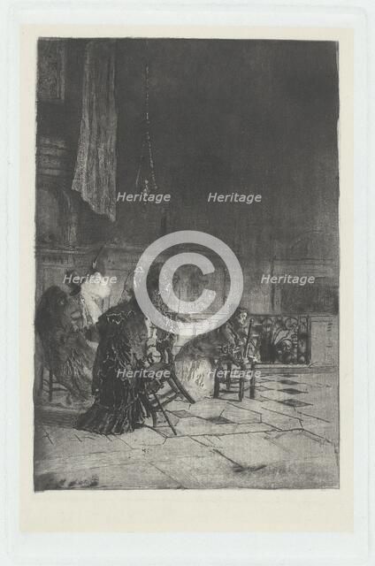 Intérieur de l'église à Milan (Interior of a Church in Milan [sic], c. 1874. Creator: Mose, Bianchi.