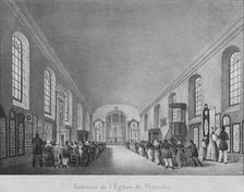 Interieur de l'Eglise de Waterloo c1830