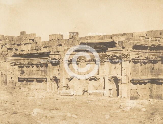 Intérieur de l'enceinte du Temple de Baalbek (Héliopolis), September 15, 1850. Creator: Maxime du Camp.