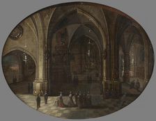 Intérieur d'église - Effet de nuit, c.1657. Creator: Pieter Neefs
