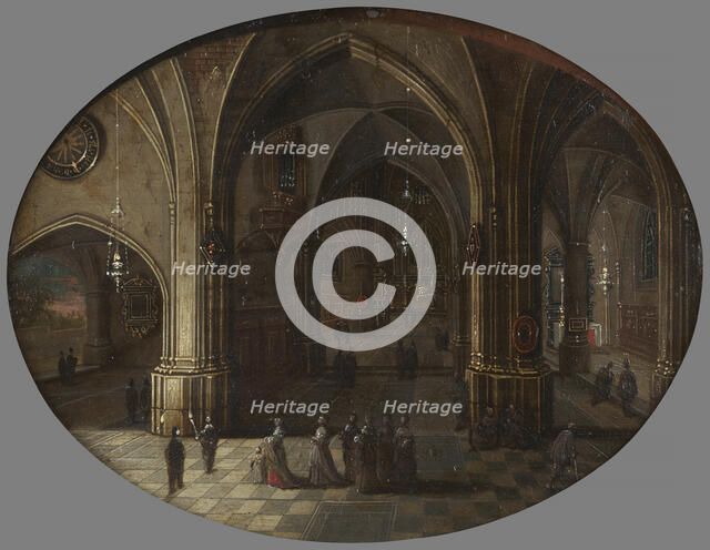Intérieur d'église - Effet de nuit, c.1657. Creator: Pieter Neefs.