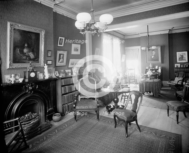 Interior, 121 Henry Street sitting room, showing grate, Detroit, Mich., between 1900 and 1915. Creator: Unknown.