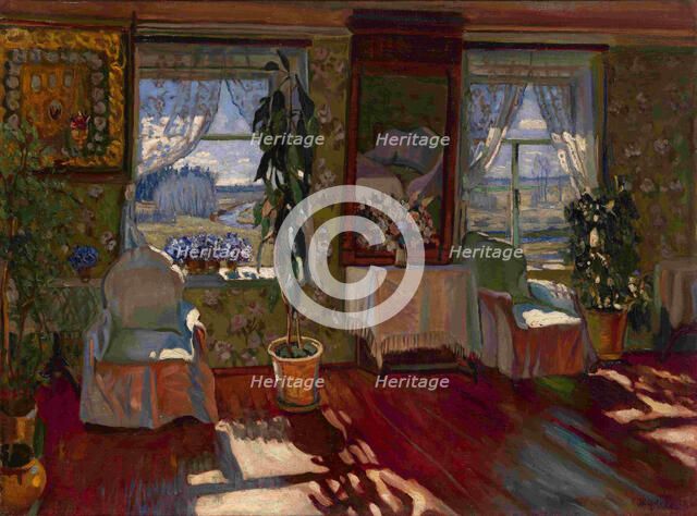 Interior, 1917. Artist: Zhukovsky, Stanislav Yulianovich (1873-1944)