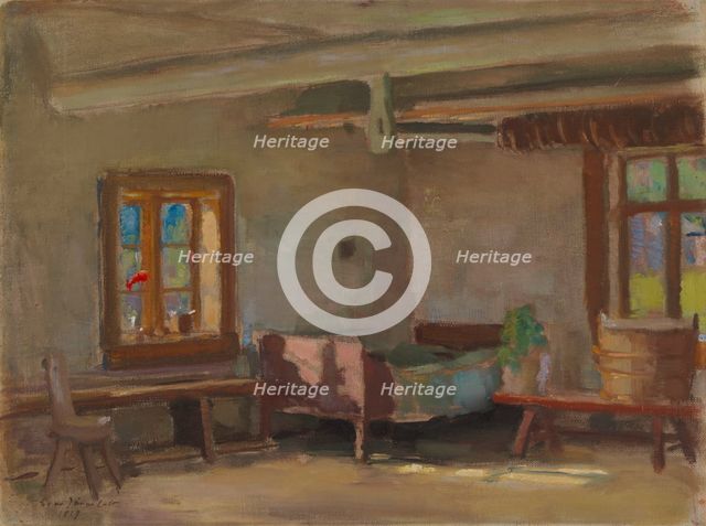 Interior, 1919. Creator: Eero Jarnefelt.