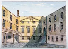 Interior Court of the Apothecaries Hall, City of London, 1830. Artist: Anon