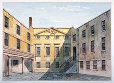 Interior Court of the Apothecaries Hall, City of London, 1830. Artist: Anon