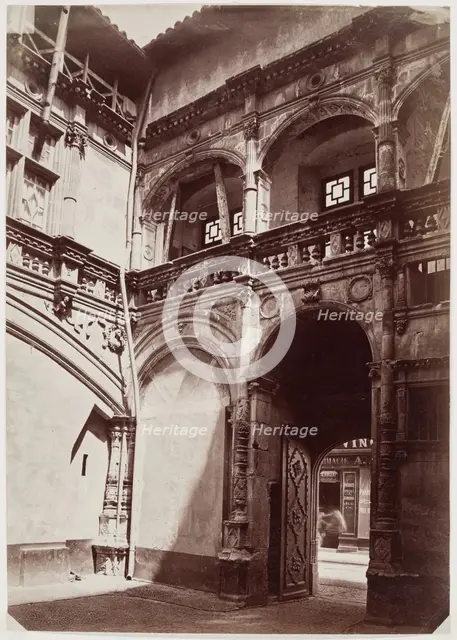 Interior Courtyard, Hôtel de Bernuy, Toulouse, between 1850 and 1900. Creator: Unknown.