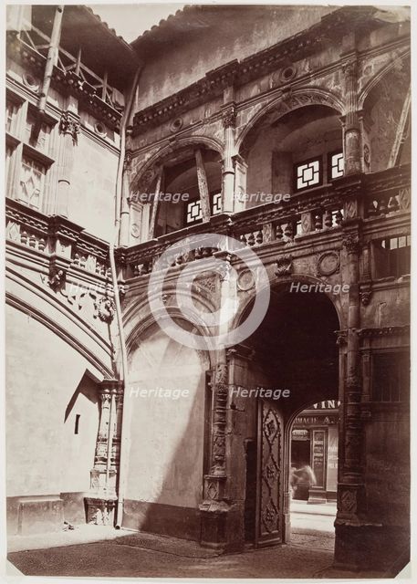 Interior Courtyard, Hôtel de Bernuy, Toulouse, between 1850 and 1900. Creator: Unknown.