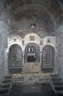 Interior, Church of Santa Cristina de Lena, Pola de Lena, Asturias, Spain, 9th century, (2008). Creator: LTL
