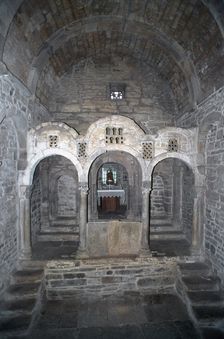 Interior, Church of Santa Cristina de Lena, Pola de Lena, Asturias, Spain, 9th century, (2008). Creator: LTL