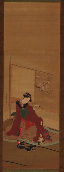 Interior: a girl and a kitten, Edo period, late 18th century. Creator: Katsukawa Shuncho